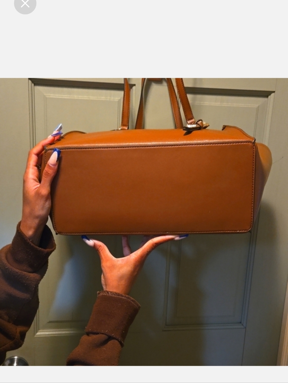 MICHAEL Michael Kors Kris Brown Large Leather Tote with Gold Hardware & Dustbag - Picture 6 of 7